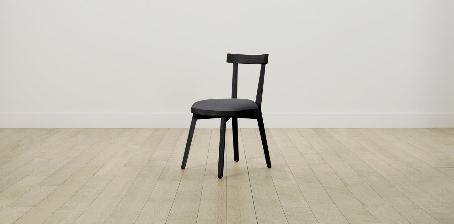 The Allen - Performance Linen Graphite Dining Chair