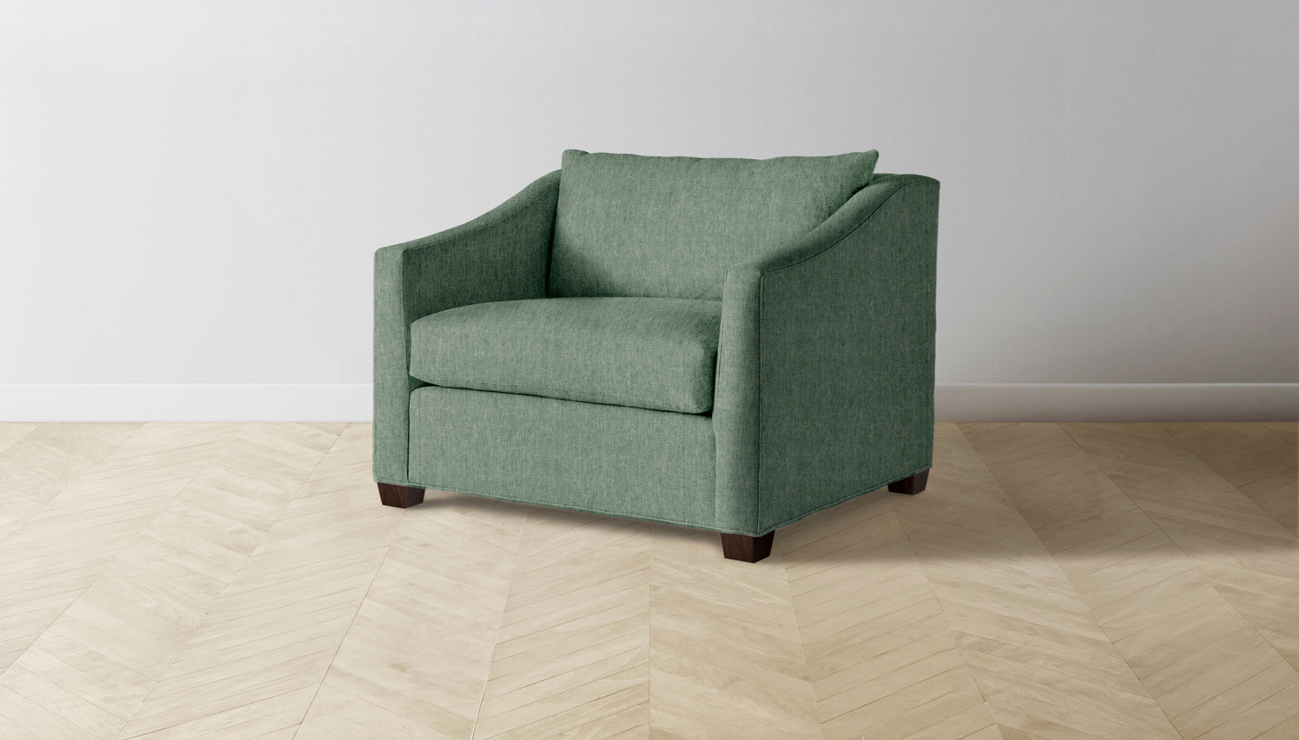 The Sullivan - Performance Stonewashed Linen Aspen Chair and a Half