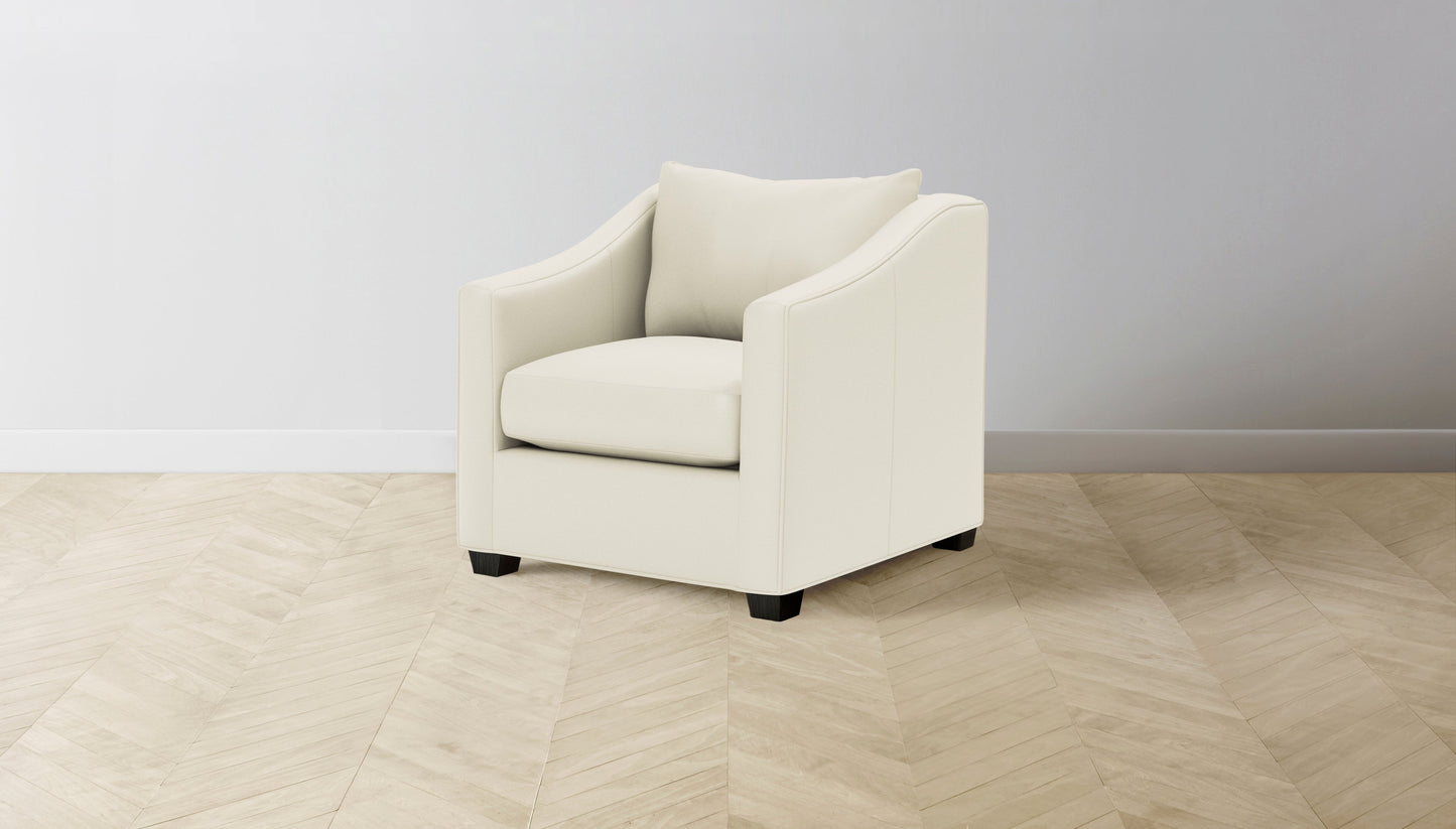The Sullivan - Pebbled Leather Swan Chair