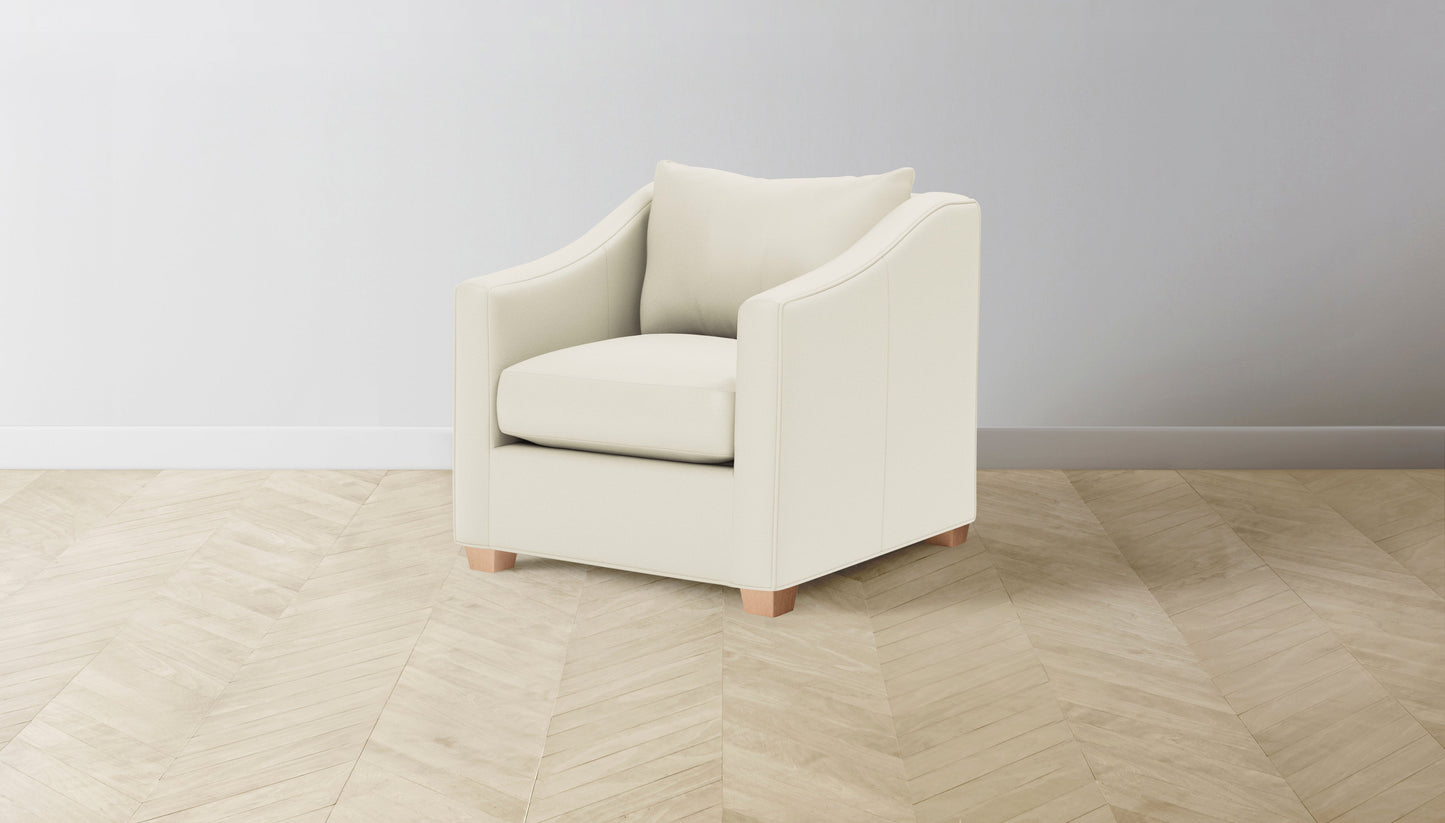 The Sullivan - Pebbled Leather Swan Chair