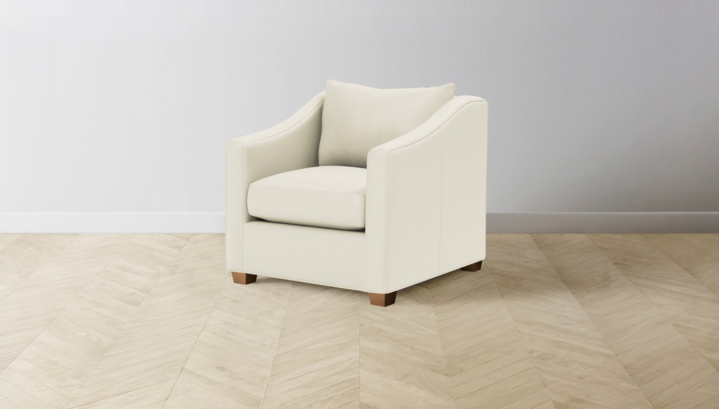 The Sullivan - Pebbled Leather Swan Chair