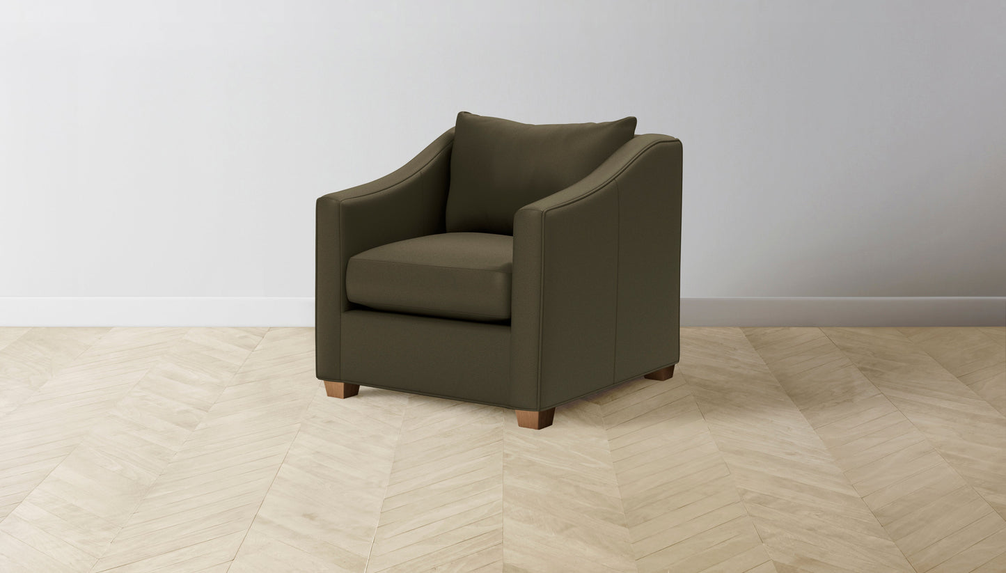 The Sullivan - Pebbled Leather Truffle Chair