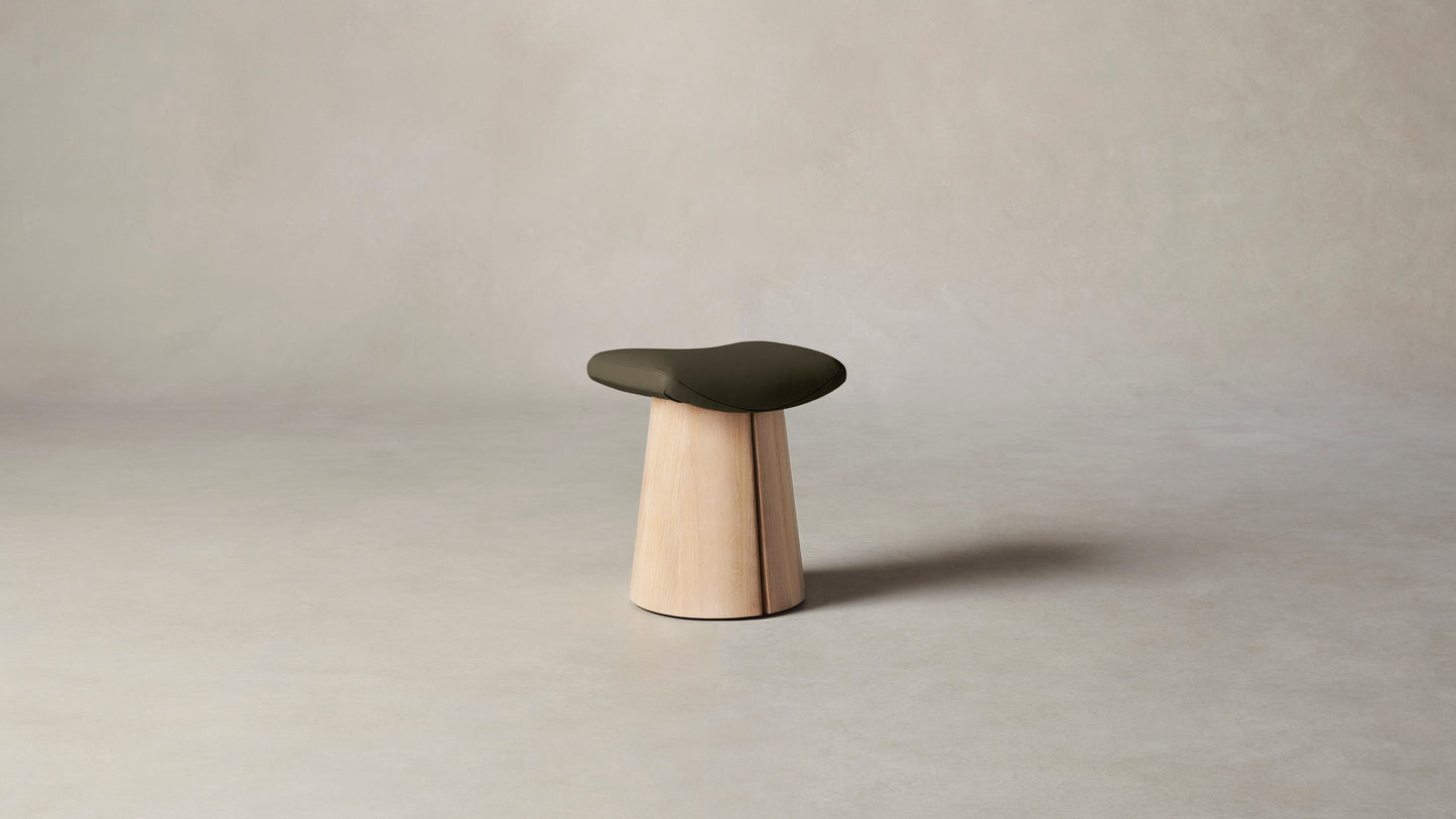 The Weston - Pebbled Leather Truffle Stool