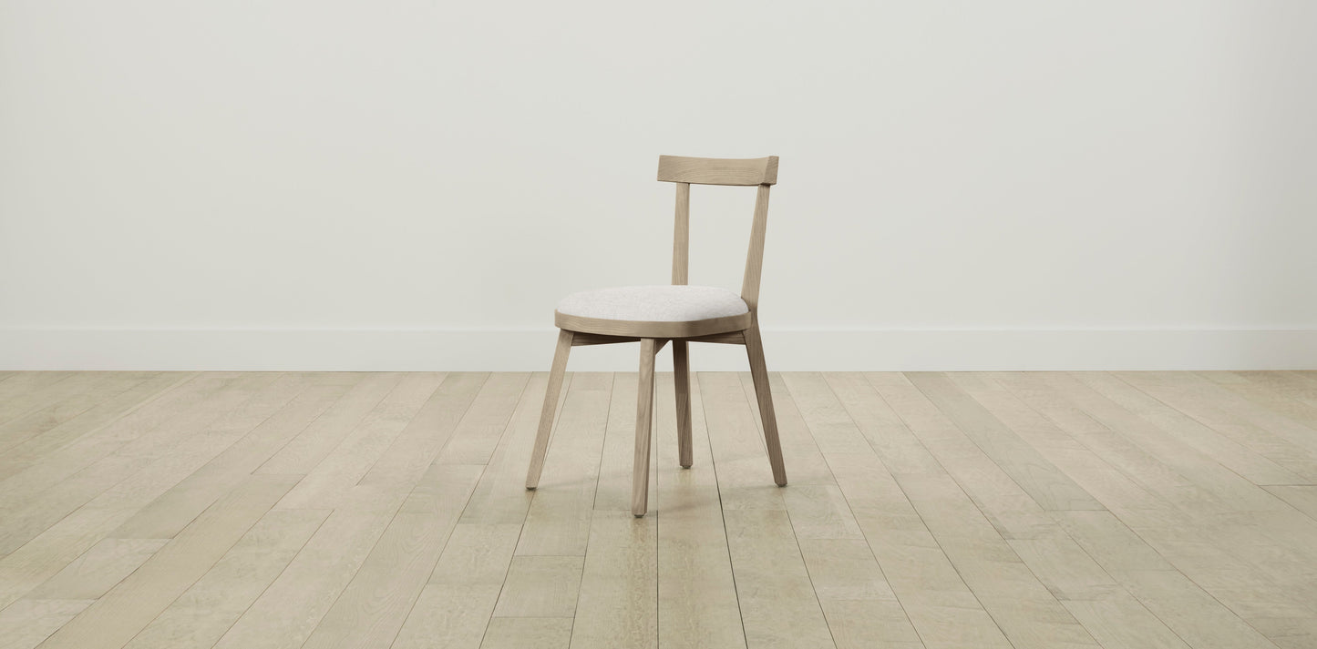 The Allen  - Belgian Linen Egret Dining Chair